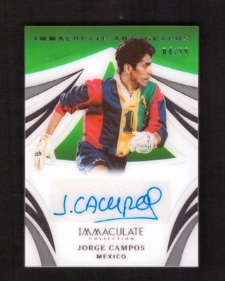 2021 Panini Immaculate Scoccer Autographs Jorge Campos Auto 04/99 Mexico - Image 1 of 2