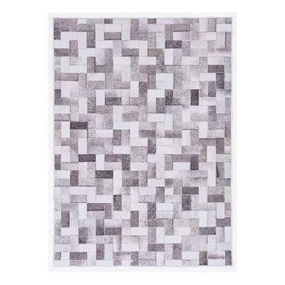 Linon Laredo Burke Woven Polyester 3'x5' Rug in Gray - Image 1 of 4