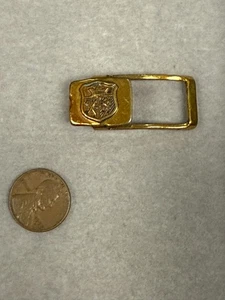 Vintage Wappenschild goldfarben Sammlerstück Mini Sicherheitsverschluss Anstecknadel 7110 - Bild 1 von 4