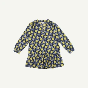 Seasalt Cornwall Womens Navy Lyocell blend Floral Mid sleeved Tunic Top Size 10 - Picture 1 of 12