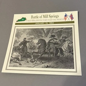 Civil War Card 1995 Atlas Military Battles Campaigns Mill Springs 1862 Photo vtg - Picture 1 of 6