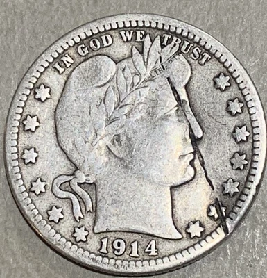 1914-D 25C Barber Quarter - Image 1 of 3