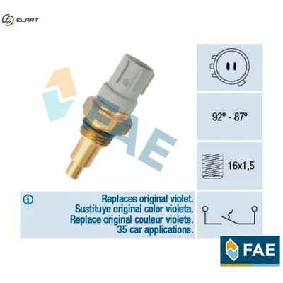 TEMPERATURE SWITCH RADIATOR FAN 36390 FOR ROVER HONDA ACCORD/VI/Rural/Aerodeck - Image 1 of 4