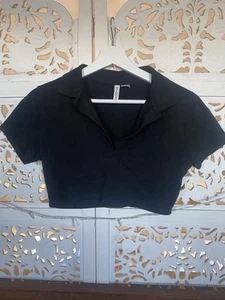 2x H&M Women's Cropped black tops (details in description )S & M - Picture 1 of 5