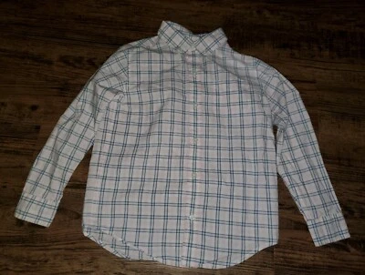 Camisa de vestir Janie and Jack Garden Party rosa azul blanco ventana a cuadros talla 6 Foto 1 de 4