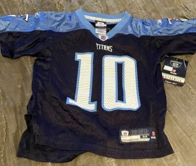 Camiseta deportiva VINCE YOUNG Tennessee TITANS fútbol REEBOK réplica niños pequeños 5-6 NUEVA Foto 1 de 3