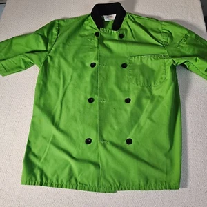 Happy Chef XS Button Up Cooking Shirt Lime Green Style #505 - Picture 1 of 8