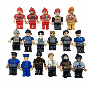 17 Minifigure Make It Blocks - Polizia, Vigili del Fuoco - Foto 1 di 3