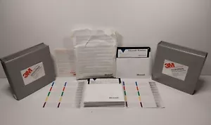 Microsoft Windows 3.0 & Word 2.0 5.25" Floppy Discs Plus Cases OS Retro Gaming - Picture 1 of 12