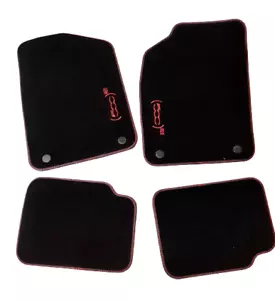Red Carpet Mat Set - Fiat 500 2012 New & Genuine 50290640 - Picture 1 of 2