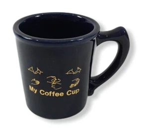 American Sign Language My Coffee Cup marrón oscuro café té chocolate caliente taza - Imagen 1 de 9