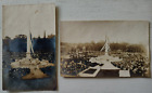 1907 Buffalo NY Old Home Week (2) cartes postales photo dédicace monument McKinley