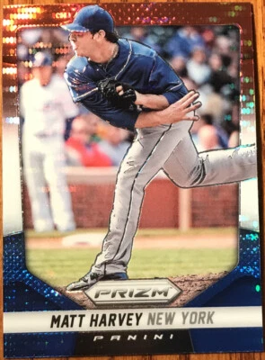 2014 Panini Prizm Prizms Red White & Blue Pulsar Matt Harvey #21 New York Mets - Image 1 of 2