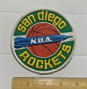 Vintage San Diego Rockets NBA Basketball Team 4" Round Embroidered Patch Badge - Picture 1 of 3