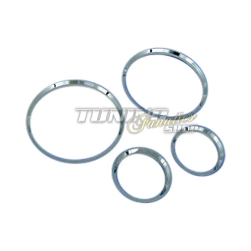Per Opel Corsa B Cromo Anelli Cromati Tachimetro Anello Tachochromringe Set - Immagine 1 di 1