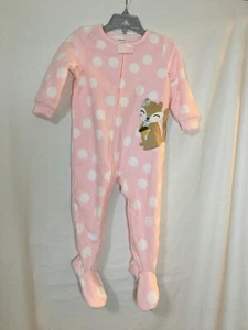 New Carter's Squirrel Fleece Pajama PJs 1pc Toddler Girl Sleeper Footie U pick - Picture 1 of 3
