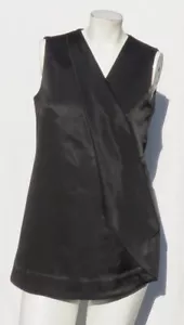 99 $ COS US Damen Gr. S 6 schwarz Baumwolle Rayon Satin asymmetrisch Origami Tunika Oberteil - Bild 1 von 6