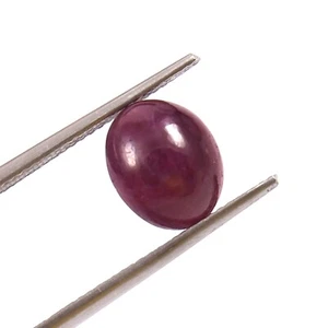 5.21 CT - Natural CERTIFIED Mozambique Ruby Oval Cabochon Loose Gemstone 10x8 MM - Picture 1 of 4