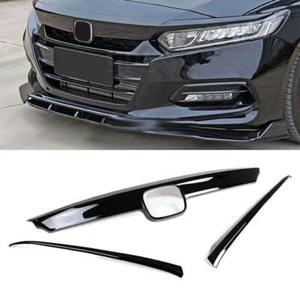 For Honda Accord 2021 2022 Grill Garnish Molding Trim / Eyelid Covers Set Black - Picture 1 of 11
