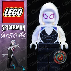 ⭐ LEGO Ghost Spider minifigure sh682 Marvel Spider-Man sh0682 Gwen Spider-Verse - Imagen 1 de 6
