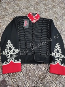 Napoleonic Brunswick of Death Military officer Hussars Tunic Jacket coat - Picture 1 of 5
