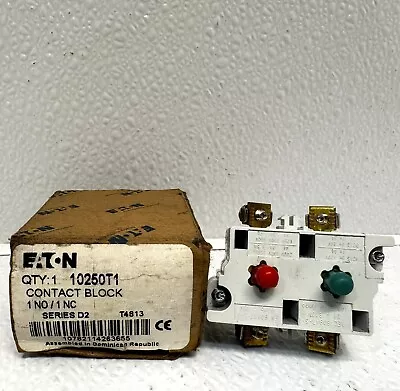 Eaton Cutler-Hammer 10250T1 Contact Block Series D2, 1NO/1NC T4813 - Image 1 of 4