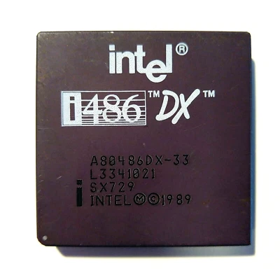 Intel Pentium i486 DX Retro-Prozessor aus dem Jahr 1989 mit Keramikgehäuse - Bild 1 von 3