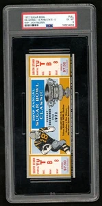 1972 Sugar Bowl Oklahoma 14 Penn State 0 Jack Mildren MVP Full Ticket PSA 6 POP1 - Picture 1 of 2
