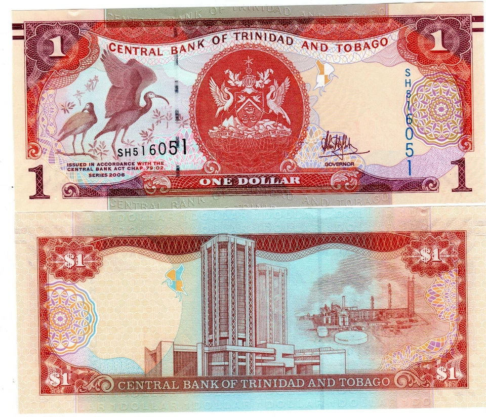 TRINIDAD and TOBAGO Billet 1 DOLLAR 2006 ( 2017 ) P43 OISEAU NEUF UNC - Photo 1/1