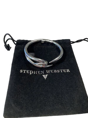 Brazalete Stephen Webster Forget Me Nudo Barb Blanco Rodio Plata Foto 1 de 3