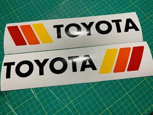 RETRO STRIPES 70's 80's BEDSIDE DECALS FITS on 4RUNNER TACOMA FJ CRUISER TOYOTA - Picture 1 of 6