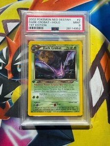 PSA 9 Dark Crobat 2/105 1st Edition Neo Destiny Holo Pokemon Card - Picture 1 of 2