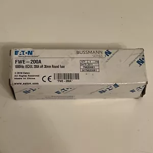 BUSSMANN - FWE-200A 1000VDC IEC/UL 200A AR 30MM ROUND EV CHARGING STATION ETON - Picture 1 of 4
