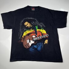 Vintage Y2K 2006 Bob Marley Rasta Black Shirt Reggae Music Band Tee Men's Large