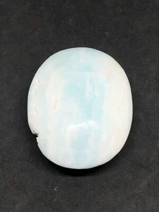 Beautiful Caribbean Blue Calcite Palm stone Large 3.5oz! Aragonite Pakistan N2 - Picture 1 of 4