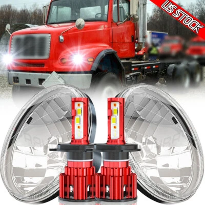 Faros LED redondos de 7 pulgadas para camión Freightliner FL112 haz sellado alto/bajo EE. UU. Foto 1 de 4
