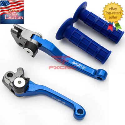 Para Yamaha YZ125 2015-2023 YZ125X 2017-2022 CNC Palancas de embrague Empuñaduras Logo Foto 1 de 4