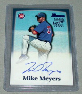 2000  Bowman Mike Meyers Chicago Cubs Autograph Baseball Card