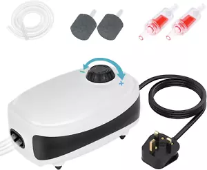 Eyein Aquarium Luftpumpe, verstellbare leise Aquarium Luftpumpe bis 400L mit - Bild 1 von 7