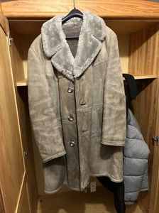 Pelzmantel Wildleder Herren Größe 50 Grau - Sehr Guter Zustand - Lammfell - Bild 1 von 6