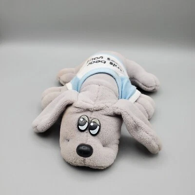 Pound Puppies Gray Dog plush stuffed animal with tshirt Tonka - Image 1 of 4