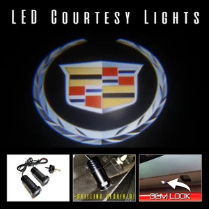 2 Door Retrofit LED Puddle Light Kit Ghost Shadow for Cadillac - Foto 1 di 6