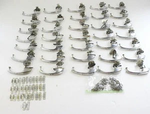 (35) Amerock Car Door Cabinet Handle Push Button Chrome MCM Reclaimed Pull - Picture 1 of 7