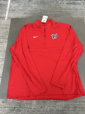 NWT NEW Washington Nationals Nike Men's Dri Fit Pullover 1/4 Zip Jacket 3XL - Image 1 of 4