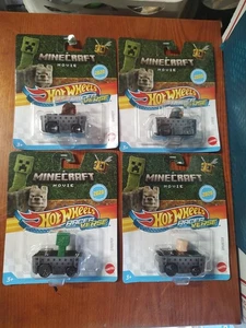 2025 Hot Wheels Racer Verse MINECRAFT MOVIE Set. Garrett, Steve, Grunter, Creeper 🆕 - Bild 1 von 6