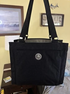 Baggallini Umhängetasche Reisetasche schwarz Gepardenmuster verstellbar NEU - Bild 1 von 12