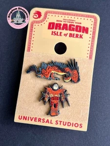 Epic Universe Universal Cómo entrenar a tu dragón Snotlout y gancho juego de 2 pines - Imagen 1 de 1