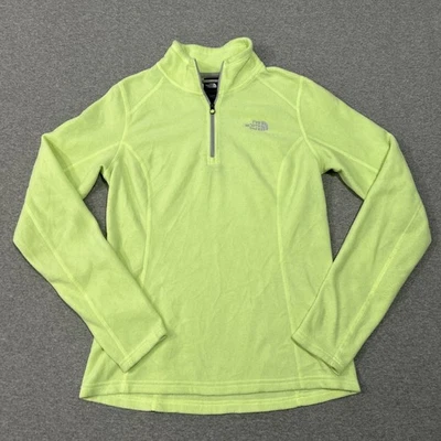 Женский флисовый пуловер The North Face Small Quarter на молнии 1/4 неоновый желтый зеленый - Изображение 1 из 4