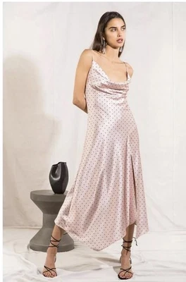 Vestido Midi Amapola Colección Misha Rosa Rubor Talla 8 Foto 1 de 4