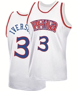 Philadelphia 76ers Alan Iverson BASKETBALL Jersey. Basketball Size Small - 3XL - Picture 1 of 6